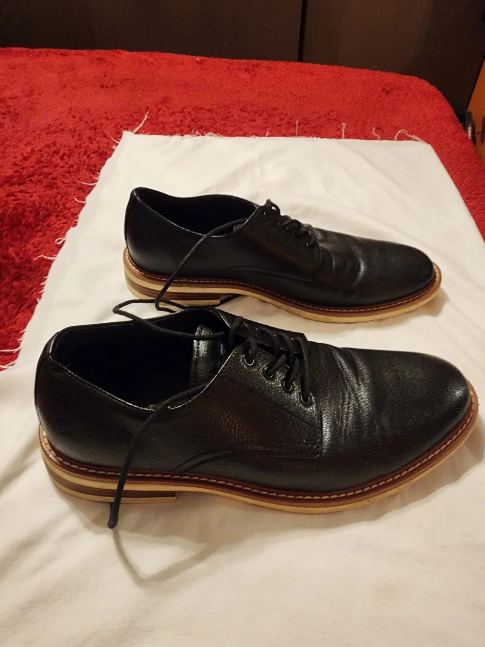 Kenneth Cole Black Leather Derby Shoes size 9.5